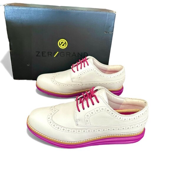 Cole Haan Zerogrand OG Wing Ox Leather Waterproof Golf Shoes Women’s 7 C Shortbr - Picture 2 of 11